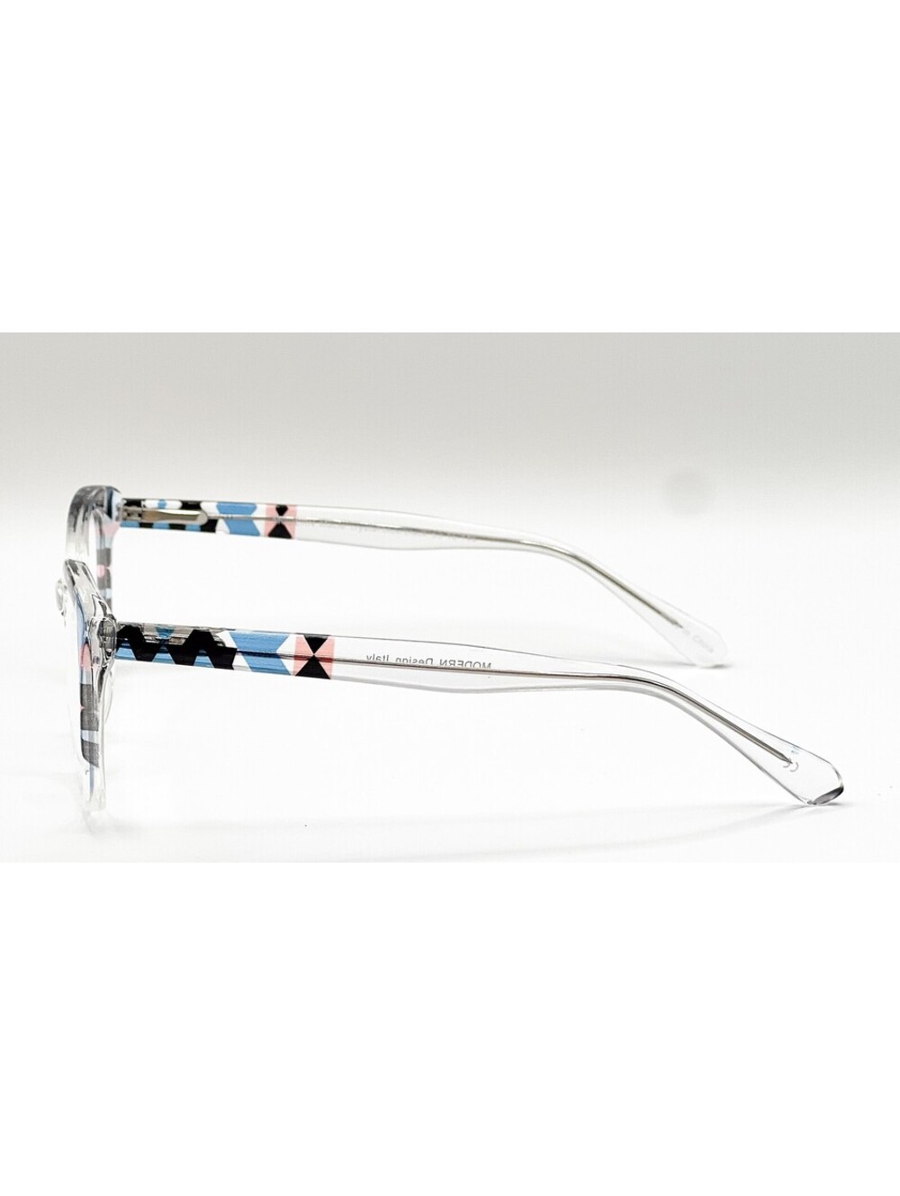 Modern Macie Crystal Blue Black Cat Eye Authentic Eyeglass Frames 53-16-145 - Picture 2 of 5
